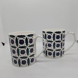 V&A Victoria & Albert Museum fine china Iznik coffee mugs set of 2